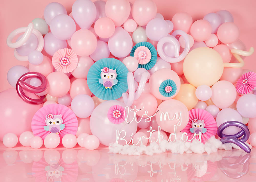 Avezano Fantasy Pink Balloon Scene Photography Background-AVEZANO